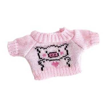 Imagem de shamjina Roupas de boneca de pelúcia de 15cm, adereços de entretenimento removíveis, cultivar hobbies, roupas de boneca colecionáveis, suéter de boneca, ROSA