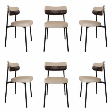 Imagem de Cadeira Fixa com 4 Pés 50 X 44,7 X 83,8 Cm com 6 Unidades Alloa - Meta
