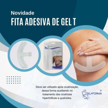 Imagem de Fita Silicone T  Para Tratar Cicatrizes - Siliforma