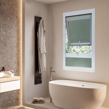 Imagem de Janela de PVC Maxim-Ar 80x80cm com Bandeira e Vidro Mini Boreal ITEC B