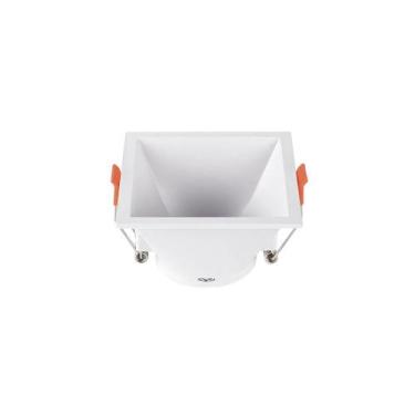 Imagem de Kit 3 Spot Conico Sem Borda Quadrado Branco Para Lampáda MR16 Galaxy, 
