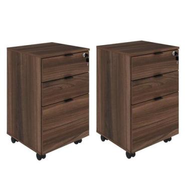 Imagem de Kit 2 Gaveteiros Volante 2 Gavetas e 1 Gaveta para Pastas Kugv43 Kuadr