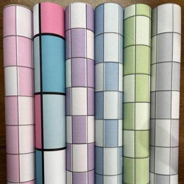 Imagem de Adesivo Papel De Parede Para Cozinha Banheiro Azulejo Pastilha Quadrad