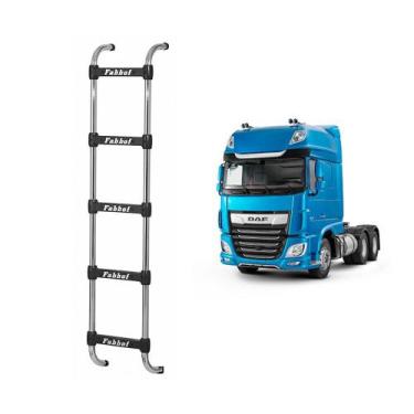 Imagem de Escada Traseira p DAF XF 105 Confort Cab 5 Degraus Cromada - Fabbof
