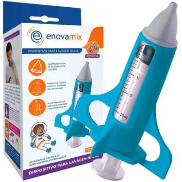 Imagem de Dispositivo Para Lavagem Nasal Infantil com Seringa de 20mL Azul - Eno