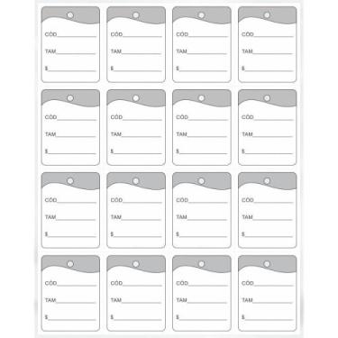 Imagem de Etiqueta para Marcação TAG 30X38MM Cartão Prata - Pacote com 1000 - Gr