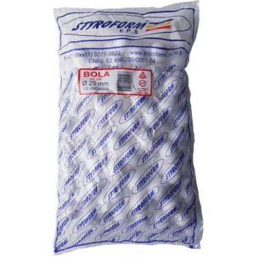 Imagem de Bola de Isopor em EPS 25MM Pacote com 100 Bolinhas - Styroform