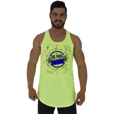 Imagem de Regata Longline Estampada Masculina MXD Conceito No Pain No Gain Letre