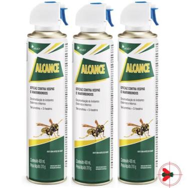 Imagem de Kit 3 Alcance Contra Vespas E Marimbondos 400ml Labgard