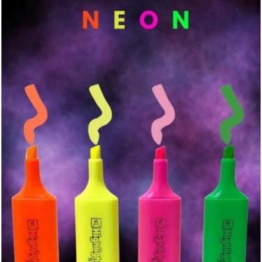 Imagem de Marcador de Texto Marca Texto Colorido Candy Colors Neon Escritório Ki