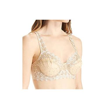 Imagem de Valmont Sutiã feminino plus size muito bonito e confortável de renda com aro, Nude., (42) C