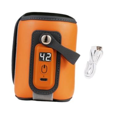 Imagem de Luwecf Aquecedor de Mamadeira, Aquecedor, Display Digital, Suporte para Mamadeira, Suporte para Leite Materno, Aquecedor de Mamadeira para Carro Int, Laranja
