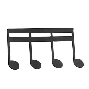 Imagem de Clipe de Livro de Música de Metal, Suporte de Página Pequeno e Leve Com Forte Aderência para Guitarras, Violinos e Teclados (Preto)