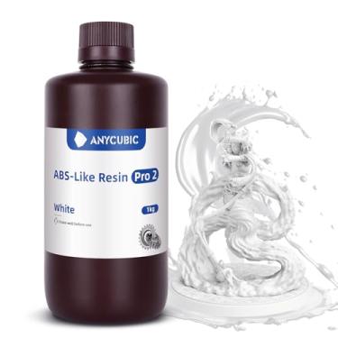 Imagem de Anycubic Resina ABS Pro 2, upgrade de 8K, resina para impressora 8K com maior resistência, alta precisão, baixo odor, ampla compatibilidade para todas as impressoras 3D de resina LCD (branca, 1 kg)