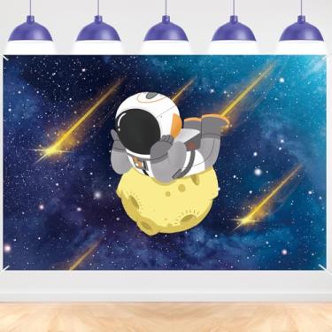 Imagem de Faixa de astronauta tema espaço sideral decoração de chuva de meteoros para universo planetas galáxia céu decoração suprimentos de decoração