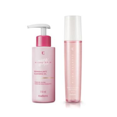 Imagem de Eudora Kit Niina Secrets Skin: Bruma Facial 110ml + Demaquilante Cleas