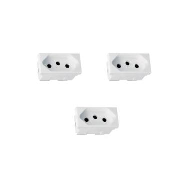 Imagem de Kit 3 Modulos Tomada 20A Branco Parafuso 615060 Plus Pial - Legrand
