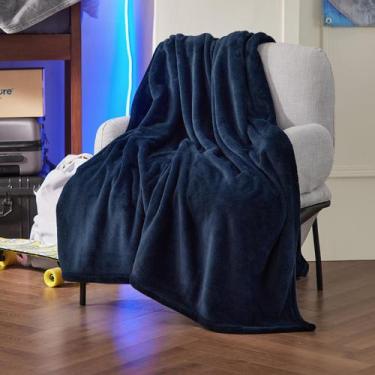 Imagem de Cobertor Leve Bedsure de Lã - Tamanho Twin XL (170x230cm) - Marinho