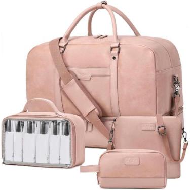 Imagem de Bolsa Weekender Wogarl Roxa e Rosa - 40L - Material Sintético