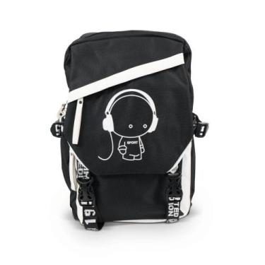 Imagem de Mochila Oxford Little DJ Personalizada (Preta) - ShaoLong