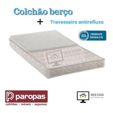 Imagem de Colchão Berço Americano Malha 70x130 C/ Anti Refluxo - Paropas