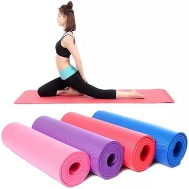 Imagem de Colchonete/Tapete/Tatame Para Yoga Ginástica Pilates Academia Treino Exercícios Fitness 1,73m x 61cm x 04 mm