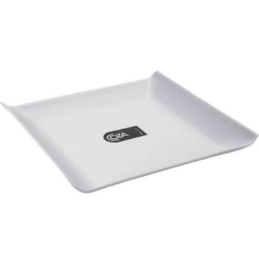 Imagem de Prato Quadrado 16cm Branco Coza Cosy Servir Frios Petiscos Sanduiche C