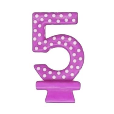 Imagem de Vela De Aniversário Poá Lilás - N5