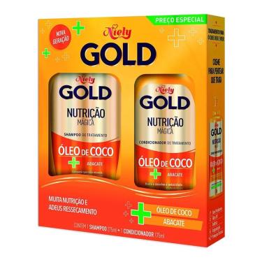 Imagem de Kit Shampoo + Condicionador Niely Gold Nutrição Mágica