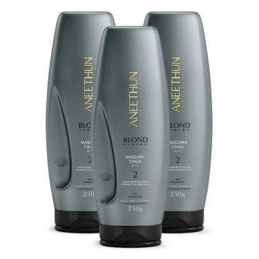 Imagem de Aneethun Blond System Kit 3 Máscara Cinza 250g