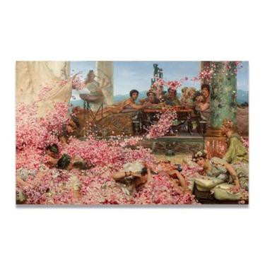 Imagem de As Rosas de Heliogábalo por Alma-Tadema Famosa Reprodução de Pinturas a Óleo Tiradas da História Augustana Giclée Impressões em Tela Arte de Parede para Decorações de Casa 65 x 40 cm