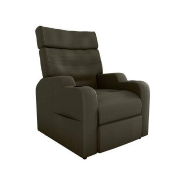 Imagem de Poltrona Reclinável Do Papai Com Porta Copos Porta Controle Toro Veludo Matrix Veludo Turkey Marrom