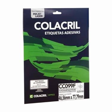 Imagem de Etiqueta Adesiva Colacril Carta Cc099F 46,56X77,79Mm C/100