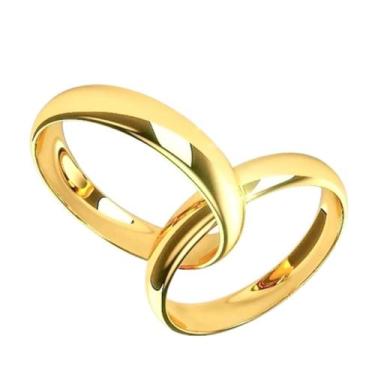 Imagem de Par Alianças Casamento Ouro 18k 2mm Noivado Compromisso Tradicional Tu
