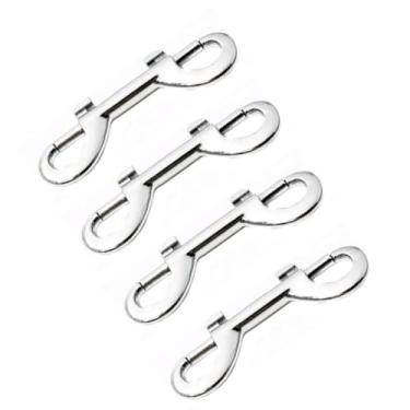 Imagem de Gancho de pressão de parafuso de extremidade dupla, clipes de metal de liga de zinco para coleira de cachorro, chaveiro, aderência de cavalo, baldes de ração para animais de estimação, uso em garagem,