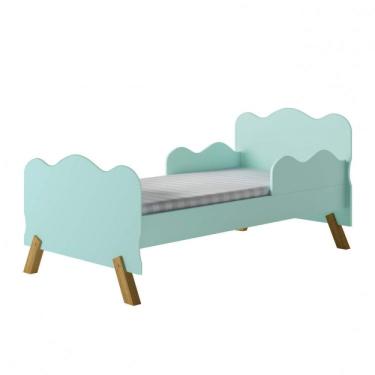 Imagem de Mini Cama Infantil Com Proteção Lateral Cambel Móveis Menta