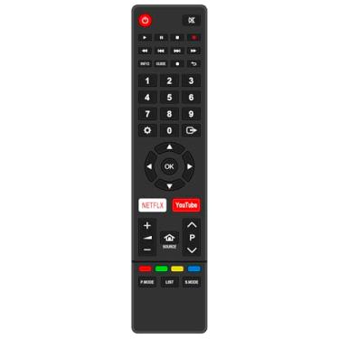 Imagem de Controle remoto de televisão de substituição compatível com Aiwa Smart TV AW58B4K, AW65B4K, AW50B4K, AW75B4K