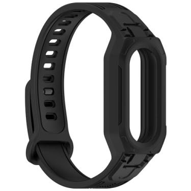 Imagem de MOTONG Pulseira de substituição compatível com Xiaomi Band 9 – Pulseira de TPU Repalcement compatível com Xiaomi Smart Band 9/8/7 (preto)