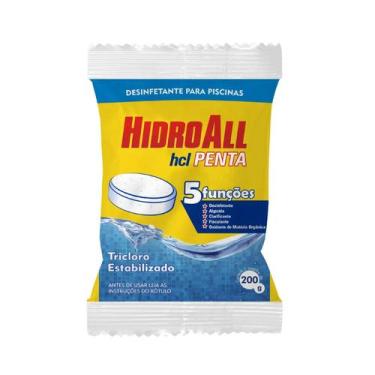 Imagem de Cloro pastilha 5 em 1 HCLpenta 200gr Hidroall