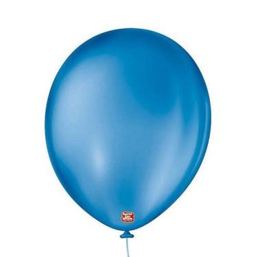 Imagem de Balão de Festa Látex Liso - Azul Cobalto - 50 Unidades - Balões São Ro