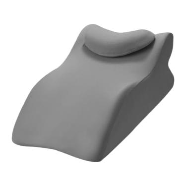 Imagem de Ioensy Travesseiro de cunha para cama, travesseiro de massagem voltado para baixo, design ergonômico, almofada simples para dormir, para assistir a filmes, Cinza Profundo