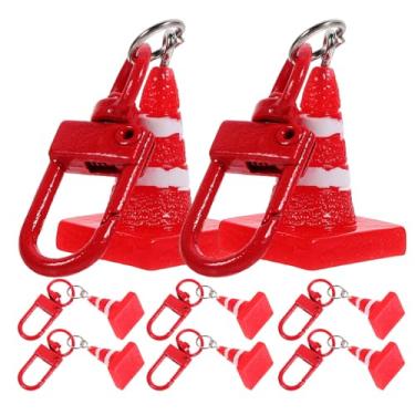 Imagem de UPKOCH 8 Mini Chaveiros De Cone Trânsito - Puxadores Bolsa E Zíperes Com Tema Construção Divertidos Para Mochilas, Bolsas Lembrancinhas Festa