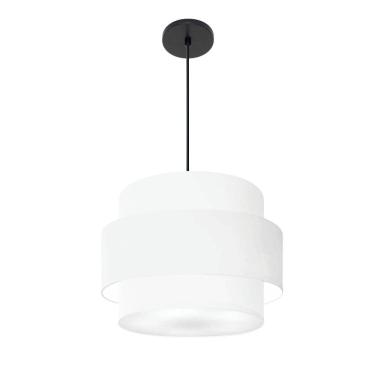 Imagem de Lustre Para Sala de Jantar Vivare Md-4393 Cúpula em Tecido 45cm