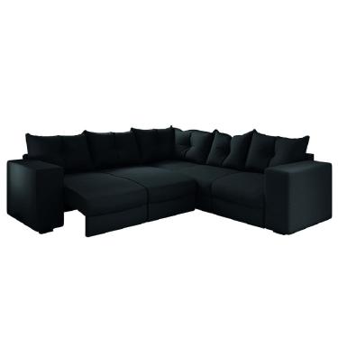 Imagem de Sofá de Canto Retrátil 5 Lugares Veludo New Qatar Selmer