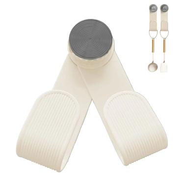 Imagem de Suporte Tampa de Panela Ventosa Gancho Parede Cozinha Pano de Prato Utensilios Multiuso Resistente