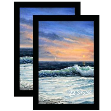 Imagem de Porta-retratos LUCKYLIFE 57x87cm preto, pacote com 2 tapeçarias de parede