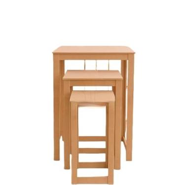 Imagem de Trio De Mesa Cubo Vazado Para Decoração de Festa Em Mdf Cru