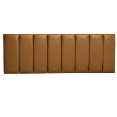 Imagem de Cabeceira Suspensa Cama Queen em Couro Evoa Conhaque