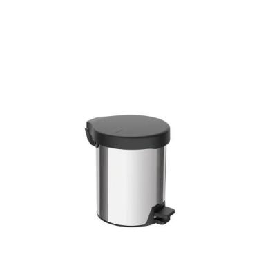 Imagem de Lixeira com Pedal New Tramontina em aço inox polido 5 L