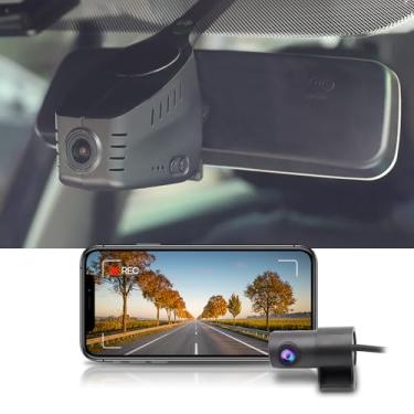 Imagem de Fitcamx Câmera veicular frontal 4K + traseira 1080p universal para Volkswagen (HD2-6013), visual OEM integrado, gravação dupla HD, conexão WiFi e aplicativo, gravação em loop, modo de estacionamento